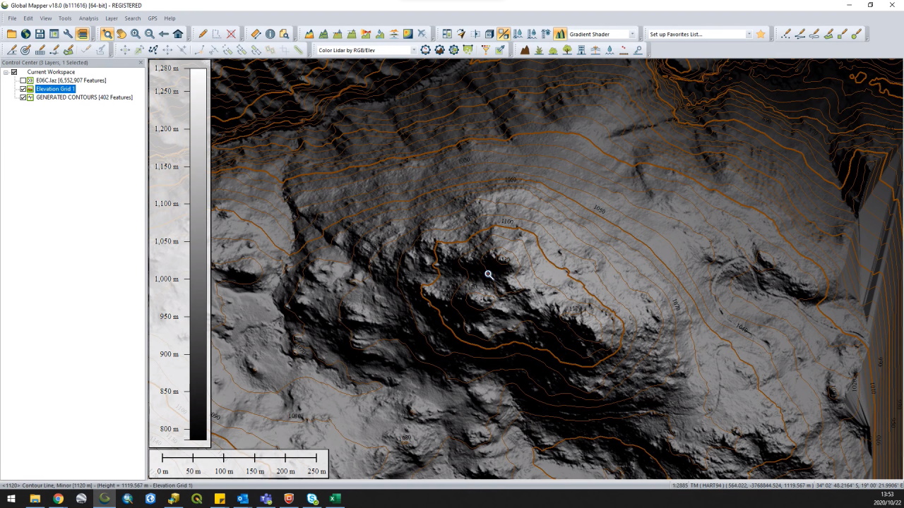 Global Mapper Contours