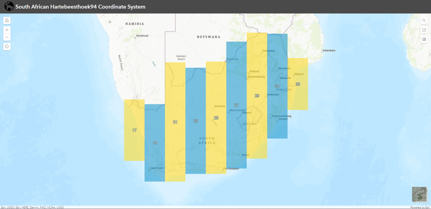 SA Hartebeesthoek94 webmap