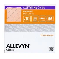 Smith & Nephew #66800441, ALLEVYN AG GENTLE 10X10CM Image Smith & Nephew #66800441, ALLEVYN AG GENTLE 10X10CM Image