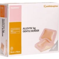 Smith & Nephew #66800437, ALLEVYN AG GENTLE BORDER 10X10CM Image Smith & Nephew #66800437, ALLEVYN AG GENTLE BORDER 10X10CM Image