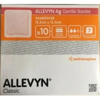 Smith & Nephew #66800438, ALLEVYN AG GENTLE BORDER 12,5X12,5CM Image Smith & Nephew #66800438, ALLEVYN AG GENTLE BORDER 12,5X12,5CM Image