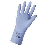 Ansell Edmont #192553, GLOVE, LATEX, BLUE, FLOCKLND, 20MIL, 12", SZ8, 144 PR/CS Image