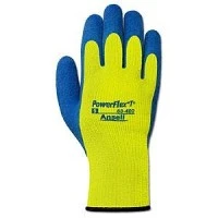 Ansell Edmont #ANE80-400-10, GLOVE, POWERFLEX T, HI VZ YL W/BL LTX, SZ10, 2/PR Image