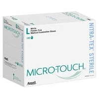 Ansell Healthcare #6034154, GLOVE, EXAM, STERILE, MCRO-TCH NITRA-TEX, XL, 200/CS Image