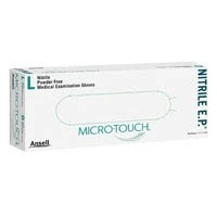 Ansell Perry #6034051, GLOVE MICROTOUCH NITRILE EXT CUFF SM 100/BX 10BX/CA Image