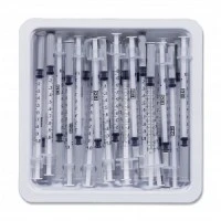 BD  #305540, Allergy Tray Syringe Reg 1cc 27gx1/2" 25/PK, 40 PK/CS Image
