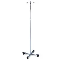 Blickman Health #0561305000, STAND, IV, POLE, 2 HOOK, 4 LEG, CHROME, EACH Image Blickman Health #0561305000, STAND, IV, POLE, 2 HOOK, 4 LEG, CHROME, EACH Image
