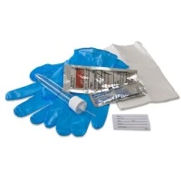 Covidien #3411, Female Catheterization Kit with 15 mL Specimen Tube and Flip Cap, Vinyl, PVP Swabs, 8 Fr, 25/CS Image