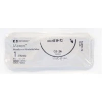 Covidien #6319-72, Maxon Suture 1 Polyglyconate Copolymer GS-26 1x60" Uncoated Absorbable Monofilament Green 65mm 1/2 Circle Needle Taper Point Disposable 24/Case Image Covidien #6319-72, Maxon Suture 1 Polyglyconate Copolymer GS-26 1x60" Uncoated Absorbable Monofilament Green 65mm 1/2 Circle Needle Taper Point Disposable 24/Case Image