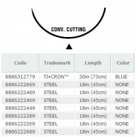 Covidien #8886222889, SUTURE, STEEL, CONV CUTTING, 5, 30", SCC-1, 12/BX Image Covidien #8886222889, SUTURE, STEEL, CONV CUTTING, 5, 30", SCC-1, 12/BX Image