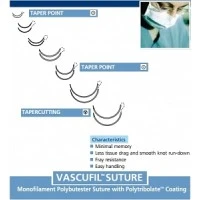 Covidien #8886478805V, SUTURE, VASCUFIL, BLUE, 7/0, 4X24", MV-175-8, 12/BX Image Covidien #8886478805V, SUTURE, VASCUFIL, BLUE, 7/0, 4X24", MV-175-8, 12/BX Image