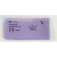 Covidien #CL823, Suture Polysorb Violet C-14 2-0 30" 36/BX Image Covidien #CL823, Suture Polysorb Violet C-14 2-0 30" 36/BX Image