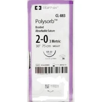 Covidien #CL883, Suture Polysorb Violet GS-22 2-0 30" 36/BX Image Covidien #CL883, Suture Polysorb Violet GS-22 2-0 30" 36/BX Image