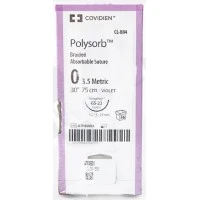 Covidien #CL884, Suture Polysorb Violet GS-22 0 30" 36/BX Image Covidien #CL884, Suture Polysorb Violet GS-22 0 30" 36/BX Image