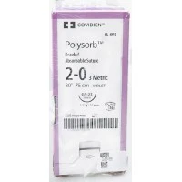 Covidien #CL893, Suture 2-0 Synthetic Polyester GS-23 Polysorb Violet 30" 36/Bx Image Covidien #CL893, Suture 2-0 Synthetic Polyester GS-23 Polysorb Violet 30" 36/Bx Image