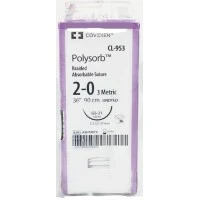 Covidien #CL953, Suture Polysorb Undyed GS-21 2-0 36" 36/BX Image Covidien #CL953, Suture Polysorb Undyed GS-21 2-0 36" 36/BX Image