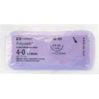 Covidien #GL191, Suture Polysorb Undyed CV-25 4-0 30" 36/BX Image Covidien #GL191, Suture Polysorb Undyed CV-25 4-0 30" 36/BX Image