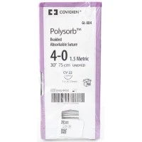 Covidien #GL884, Suture 4-0 Polyester CV-22 Polysorb Undyed 30" Braid 36/Bx Image Covidien #GL884, Suture 4-0 Polyester CV-22 Polysorb Undyed 30" Braid 36/Bx Image