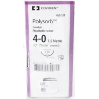 Covidien #GLS321, Suture 4-0 Polyester V-20 Polysorb Undyed 30" Braid 36/Bx Image Covidien #GLS321, Suture 4-0 Polyester V-20 Polysorb Undyed 30" Braid 36/Bx Image