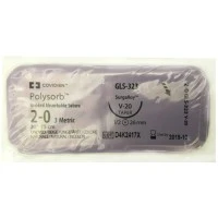 Covidien #GLS323, Suture 2-0 Polyester V-20 Polysorb Undyed 30" Braid 36/Bx Image Covidien #GLS323, Suture 2-0 Polyester V-20 Polysorb Undyed 30" Braid 36/Bx Image