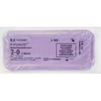 Covidien #L103, SUTURE, POLYSORB, 2/0, 60"UNDYED, TIE, 150CM, 36/BX Image Covidien #L103, SUTURE, POLYSORB, 2/0, 60"UNDYED, TIE, 150CM, 36/BX Image