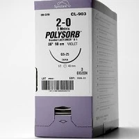 Covidien #L13, SUTURE, POLY, 2/0, 12X18", VIOLET, TIES, 45 CM, 24/BX Image Covidien #L13, SUTURE, POLY, 2/0, 12X18", VIOLET, TIES, 45 CM, 24/BX Image