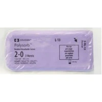 Covidien #L14, SUTURE, POLYSORB, 0, 6X18", VIOLET, TIE, 45CM, 24/BX Image Covidien #L14, SUTURE, POLYSORB, 0, 6X18", VIOLET, TIE, 45CM, 24/BX Image