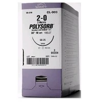 Covidien #L4323K, Suture 5-0 Polyester HE-3 Polysorb Undyed 12" Braid 12/Bx Image Covidien #L4323K, Suture 5-0 Polyester HE-3 Polysorb Undyed 12" Braid 12/Bx Image