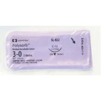 Covidien #SL-822G, Suture Polysorb Undyed C-13 3-0 30" 12/BX Image Covidien #SL-822G, Suture Polysorb Undyed C-13 3-0 30" 12/BX Image