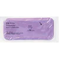 Covidien #SL1644G, Suture Polysorb Undyed P-21 5-0 18" 12/BX Image Covidien #SL1644G, Suture Polysorb Undyed P-21 5-0 18" 12/BX Image