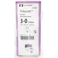 Covidien #SL5621, Suture 3-0 Polyester P-11 Polysorb Undyed 30" Braid 36/Bx Image Covidien #SL5621, Suture 3-0 Polyester P-11 Polysorb Undyed 30" Braid 36/Bx Image