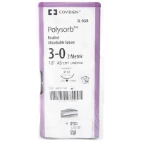 Covidien #SL5628, Suture Polysorb Undyed P-12 3-0 18" 36/BX Image Covidien #SL5628, Suture Polysorb Undyed P-12 3-0 18" 36/BX Image