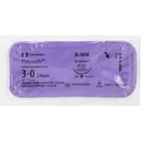 Covidien #SL5638, Suture Polysorb Undyed P-12 3-0 30" 36/BX Image Covidien #SL5638, Suture Polysorb Undyed P-12 3-0 30" 36/BX Image