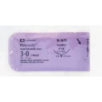 Covidien #SL5679, Suture Polysorb Und P-14 3-0 30" 36/BX Image Covidien #SL5679, Suture Polysorb Und P-14 3-0 30" 36/BX Image