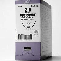 Covidien #SL5680, Suture 2-0 Polyester P-14 Polysorb Undyed 18" Braid 36/Bx Image Covidien #SL5680, Suture 2-0 Polyester P-14 Polysorb Undyed 18" Braid 36/Bx Image