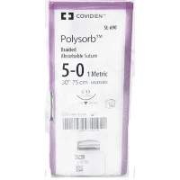 Covidien #SL690, Suture Polysorb Undyed C-13 5-0 30" 36/BX Image Covidien #SL690, Suture Polysorb Undyed C-13 5-0 30" 36/BX Image