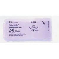 Covidien #SL823, Suture Polysorb Undyed C-14 2-0 30" 36/BX Image Covidien #SL823, Suture Polysorb Undyed C-14 2-0 30" 36/BX Image