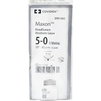 Covidien #SMM5042, Suture Maxon Mono Clr P12 5-0 18" 36/BX Image Covidien #SMM5042, Suture Maxon Mono Clr P12 5-0 18" 36/BX Image
