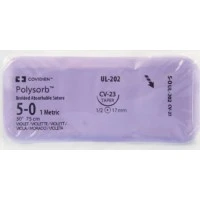 Covidien #UL202, SUTURE, POLYSORB 5-0 CV23 UL202, 36/BX Image Covidien #UL202, SUTURE, POLYSORB 5-0 CV23 UL202, 36/BX Image