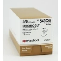 C.P. Medical #543CG, Suture 5-0 Chromic Gut NC-3 Brown 18" Twisted 12/Bx Image C.P. Medical #543CG, Suture 5-0 Chromic Gut NC-3 Brown 18" Twisted 12/Bx Image