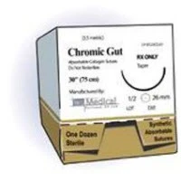 C.P. Medical #810CG, Suture Chromic Gut CT-1 3-0 30" 12/BX Image C.P. Medical #810CG, Suture Chromic Gut CT-1 3-0 30" 12/BX Image