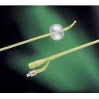C.R. Bard #0102SI16, Foley Catheters, Infection Control, 2-Way, Specialty, Tiemann Model, Red Latex, Medium Olive Coude Tip, Single Eye , Balloon 5cc, 16FR, 12/CS Image