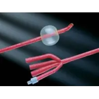 C.R. Bard #1857SI24, Infection Control 3-Way Red Latex Foley Catheter, 30 mL, 24 Fr, 5/CS Image C.R. Bard #1857SI24, Infection Control 3-Way Red Latex Foley Catheter, 30 mL, 24 Fr, 5/CS Image