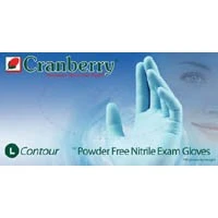 Cranberry USA #3117, Contour PF Nitrile Gloves Medium 100/BX, 10 BX/CS Image
