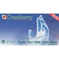 Cranberry USA #3126, Glove Exam PF Nitrile Small Blue Cranberry Xlim 100/Bx, 10 BX/CA Image