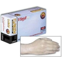 Dash Medical Gloves #SPF100L, Glove Exam PF Vinyl LF Large Dash 100/Bx, 10 BX/CA Image