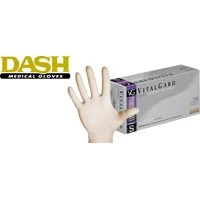 Dash Medical Gloves #VPF100XS, Glove Exam PF Latex X-Small Vitalgard 100/Bx, 10 BX/CA Image