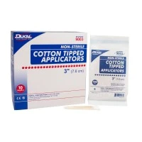 Dukal #9003, Cotton Tip Applicators, 3", Non-Sterile, 100/BG, 10 BG/BX, 10 BX/CS Image Dukal #9003, Cotton Tip Applicators, 3", Non-Sterile, 100/BG, 10 BG/BX, 10 BX/CS Image