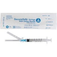 Dynarex #8925, SecureSafe 3cc Syringe with Safety Needle - 22G, 1.5", LL, 800 Per/Cs Image Dynarex #8925, SecureSafe 3cc Syringe with Safety Needle - 22G, 1.5", LL, 800 Per/Cs Image