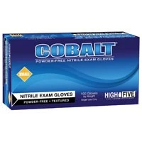 High Five Product #N193, Glove Exam PF Nitrile Large Blue Cobalt 100/Bx, 10 BX/CA Image